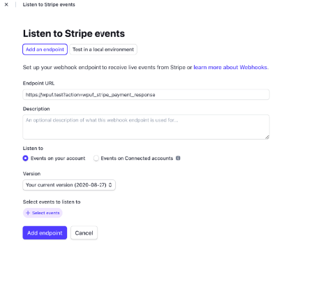 Adding Stripe payment endpoints