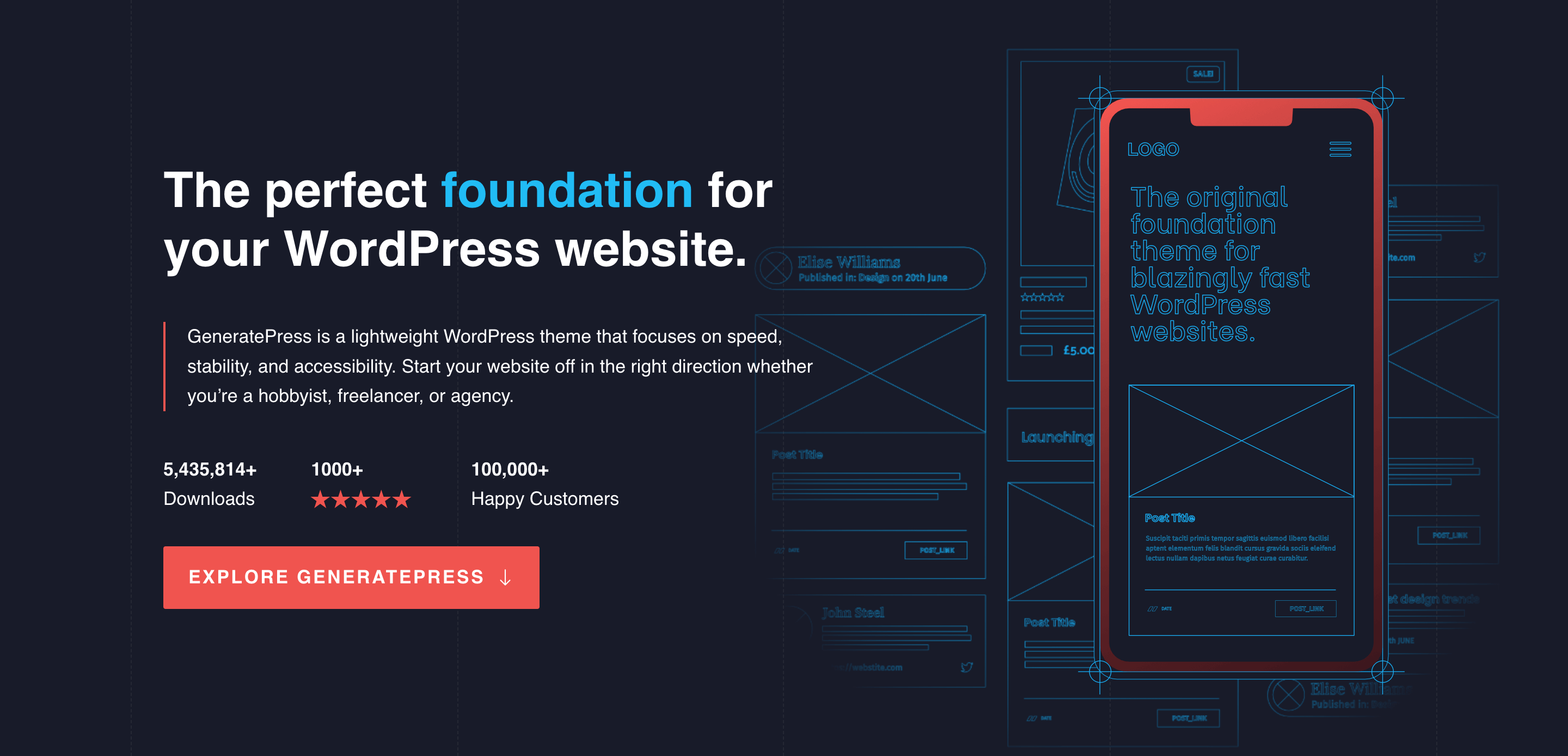 GeneratePress - free theme for blogging sites