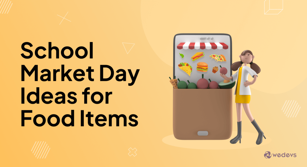 This image shows food items for school market day 