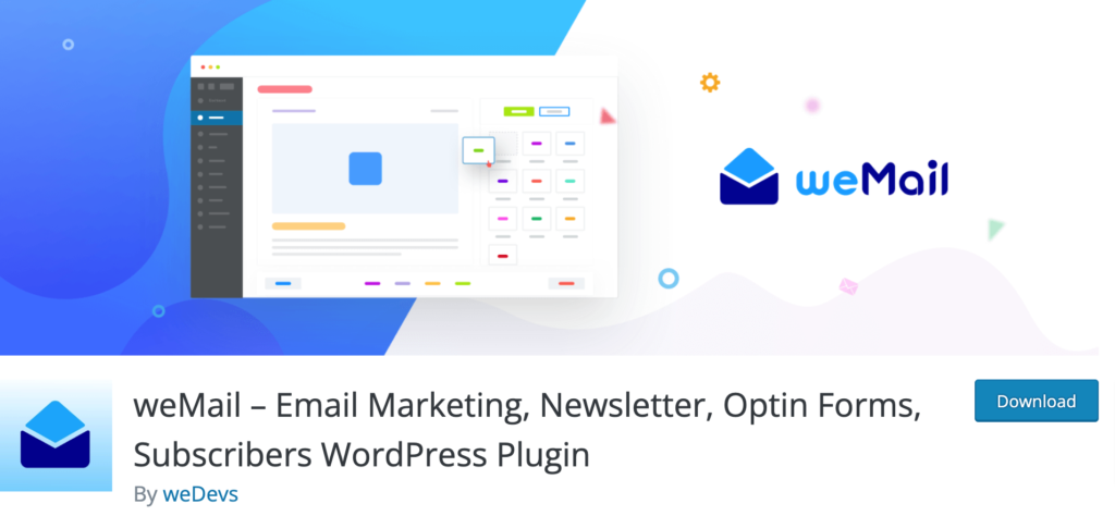 A screenshot of the weMail plugin- Beautiful Email Marketing Software for WordPress