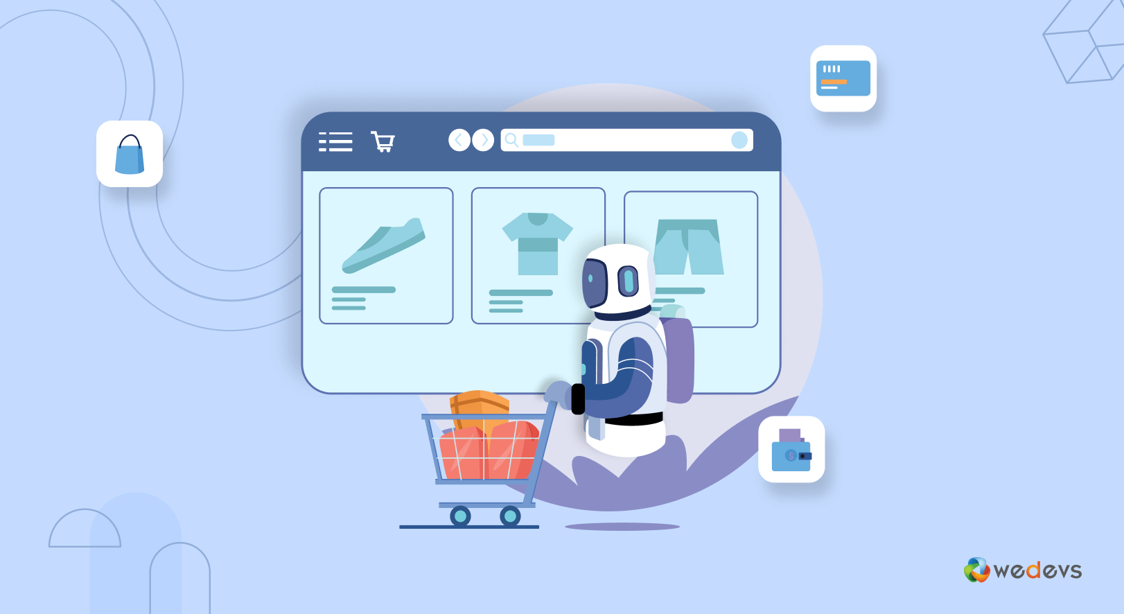 This is an illustration of AI chatbots- eCommerce content marketing