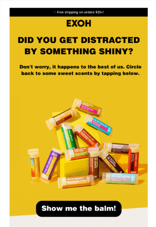 This is a screenshot of a re-engagement email