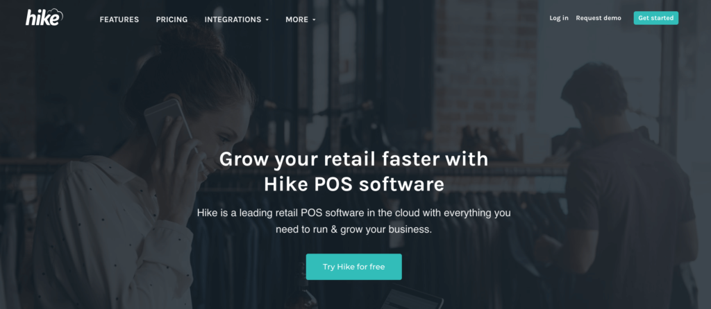 This is the homepage of the Hike POS software
