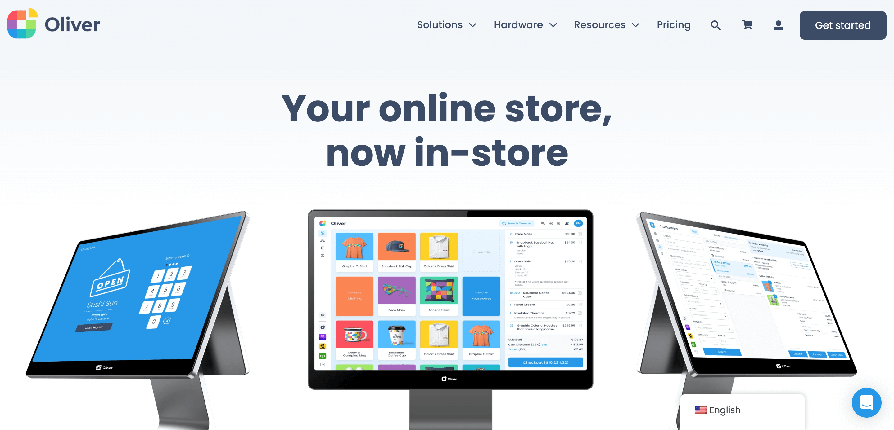This image shows the Oliver POS software