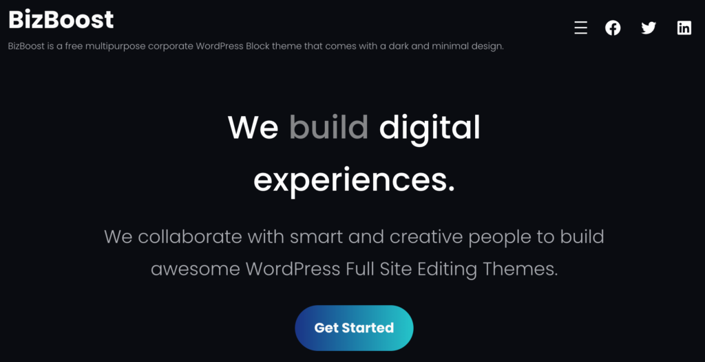 bizboost block themes for full site editing