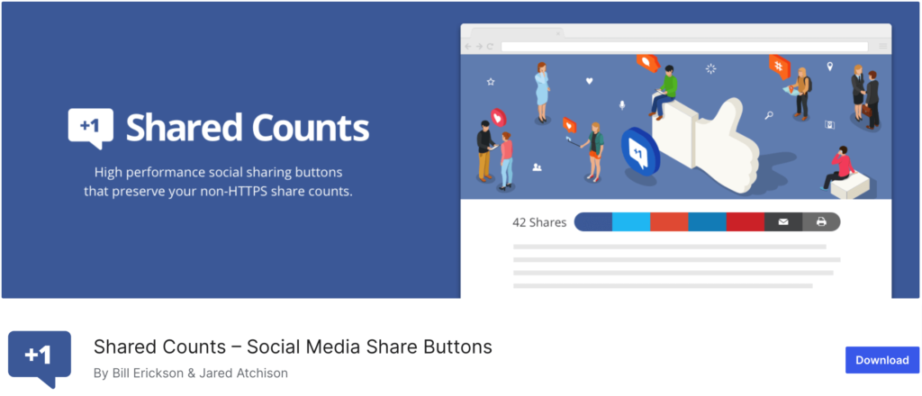 This is a screenshot of the Shared Counts plugin