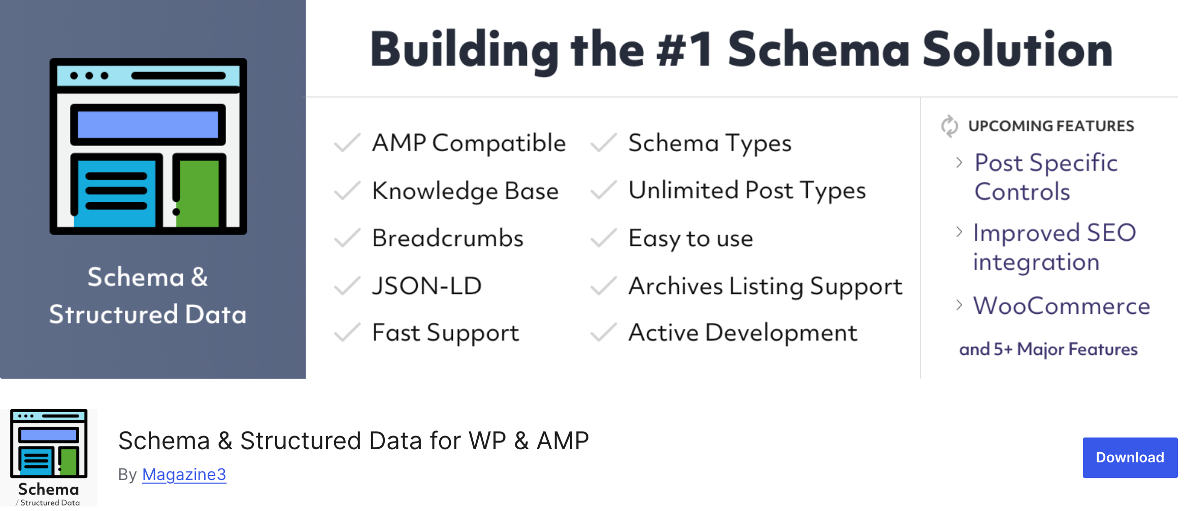 A screenshot of Schema & Structured Data for WP & AMP