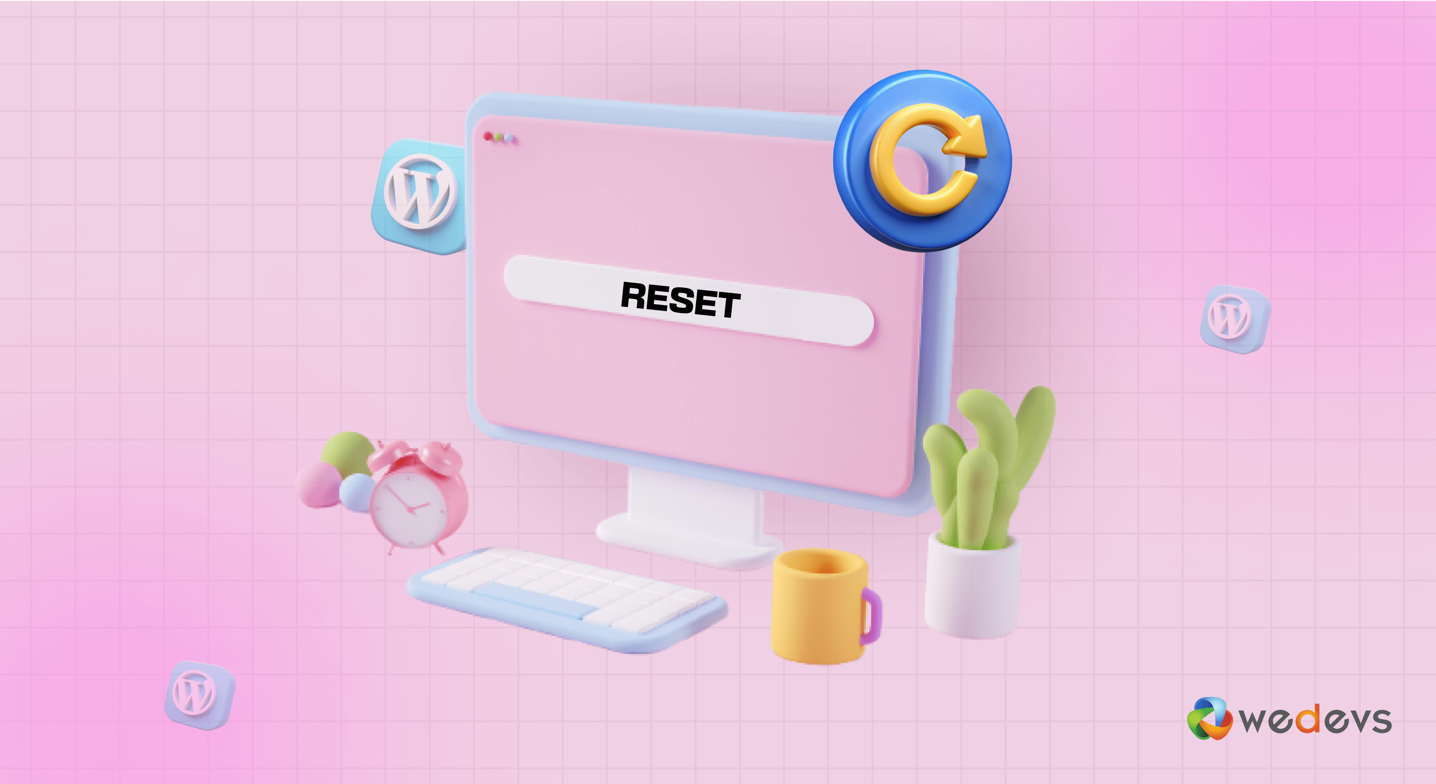 This image shows how to reset a WordPress website 