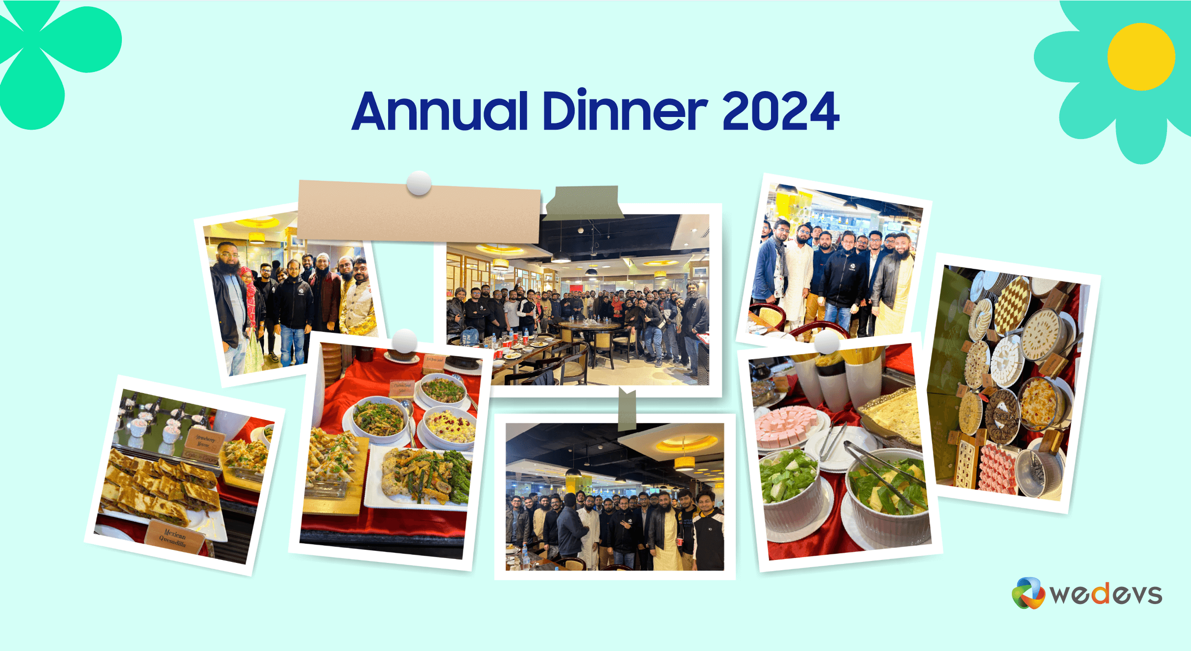 This is a collage image of annual dinner