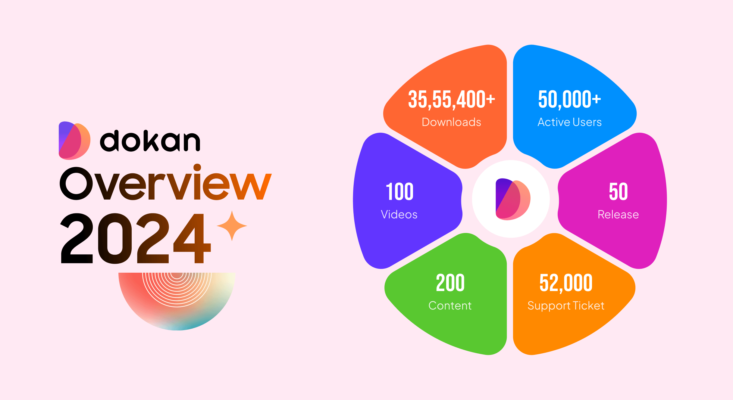 This image shows the overall growth of Dokan plugin in 2024 