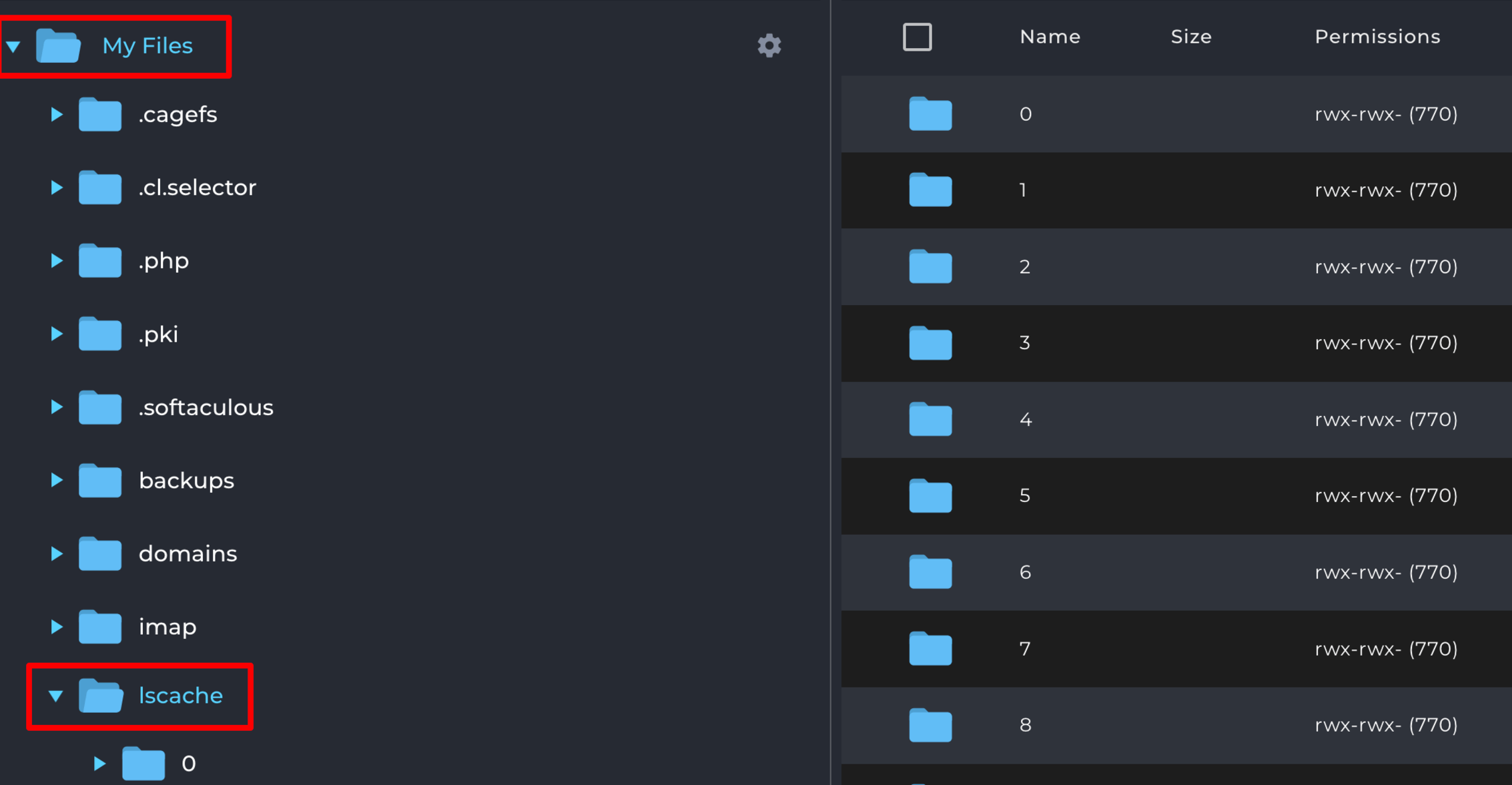 This image shows how to clear WordPress cache using cPanel