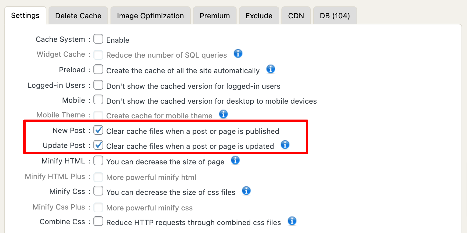 This image shows how to clear cache of a specific post