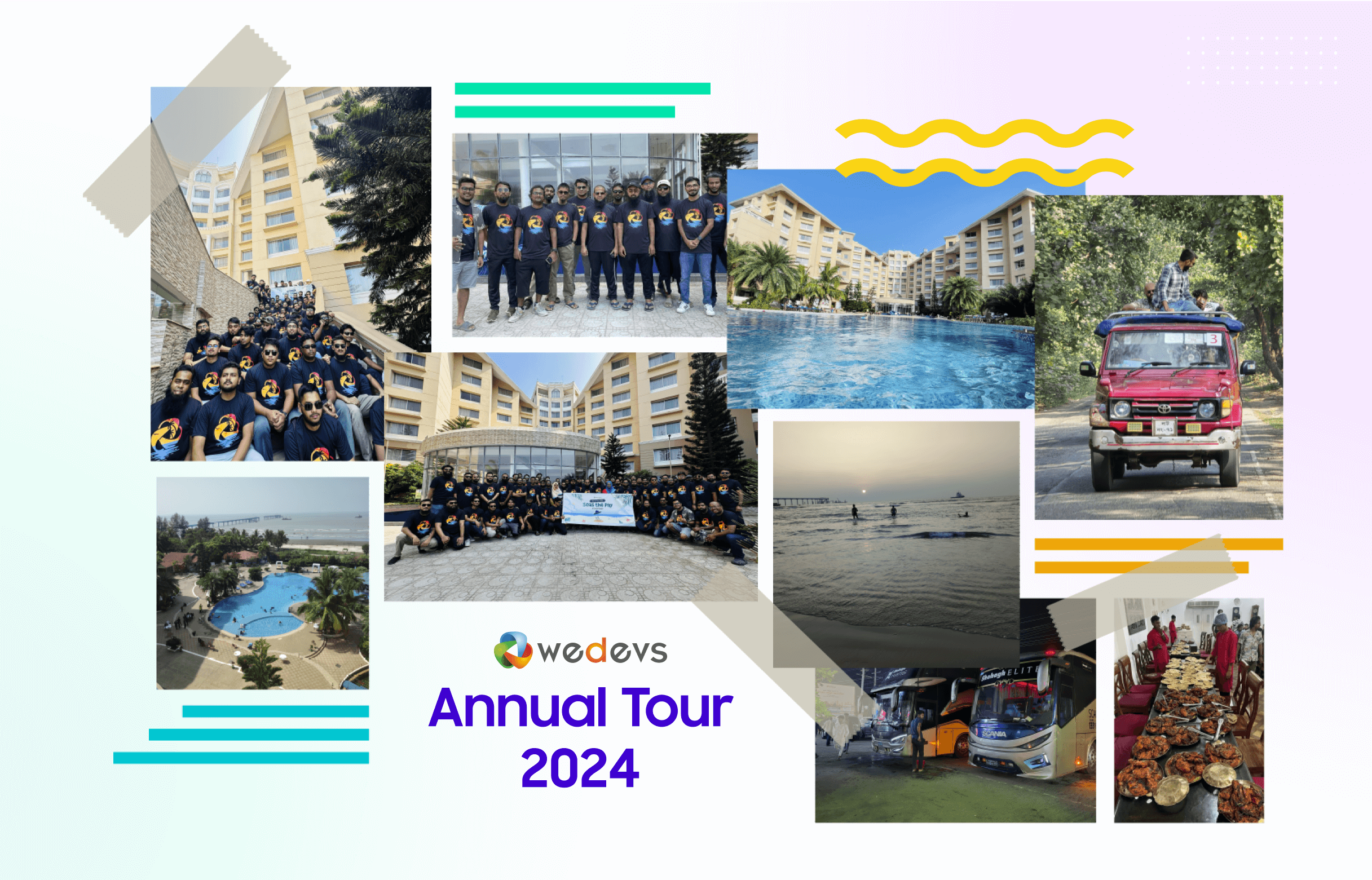 This is a collage photo of annual tour 2024