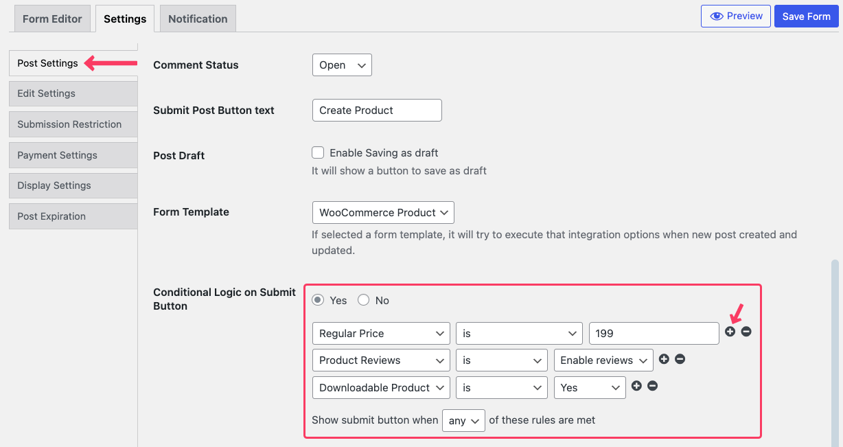 Use Conditional Logics for Your Form