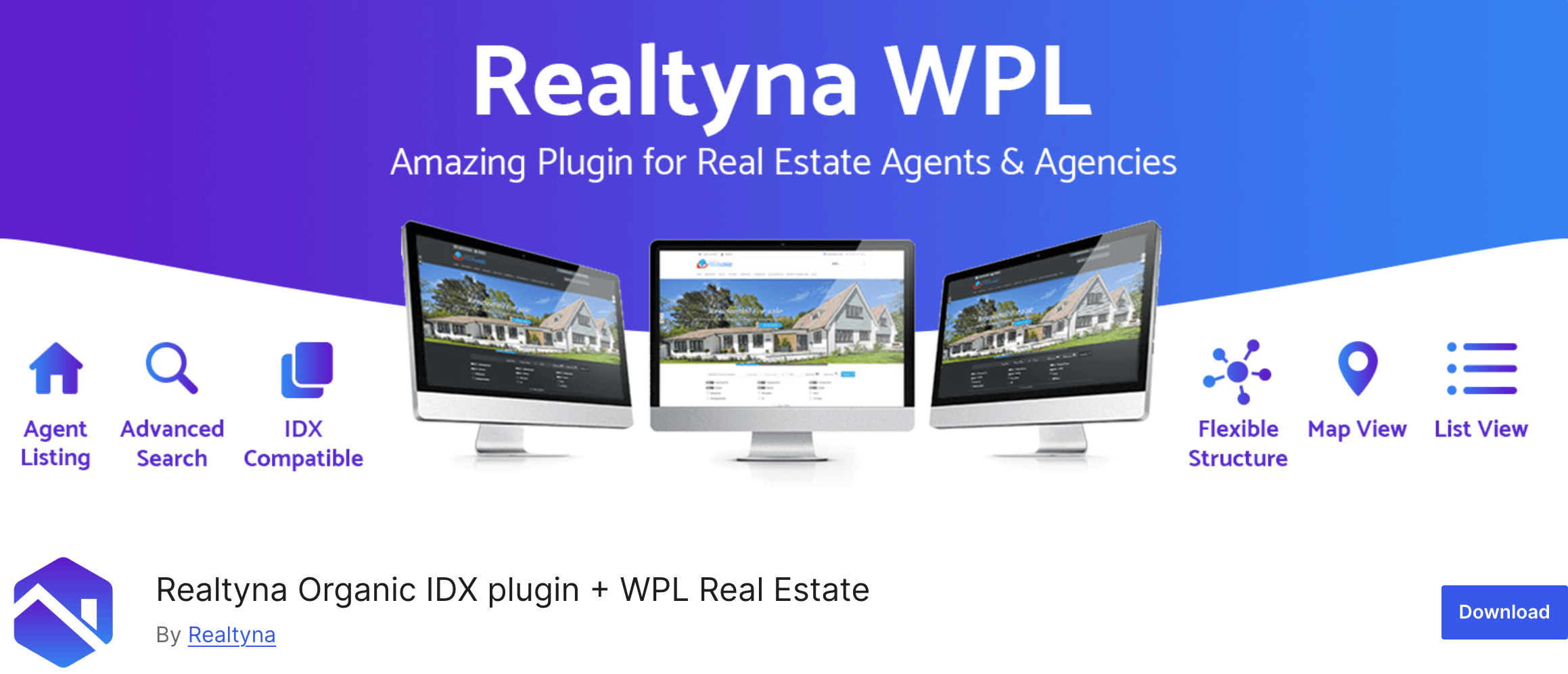 This is a screenshot of the Realtyna WPL plugin