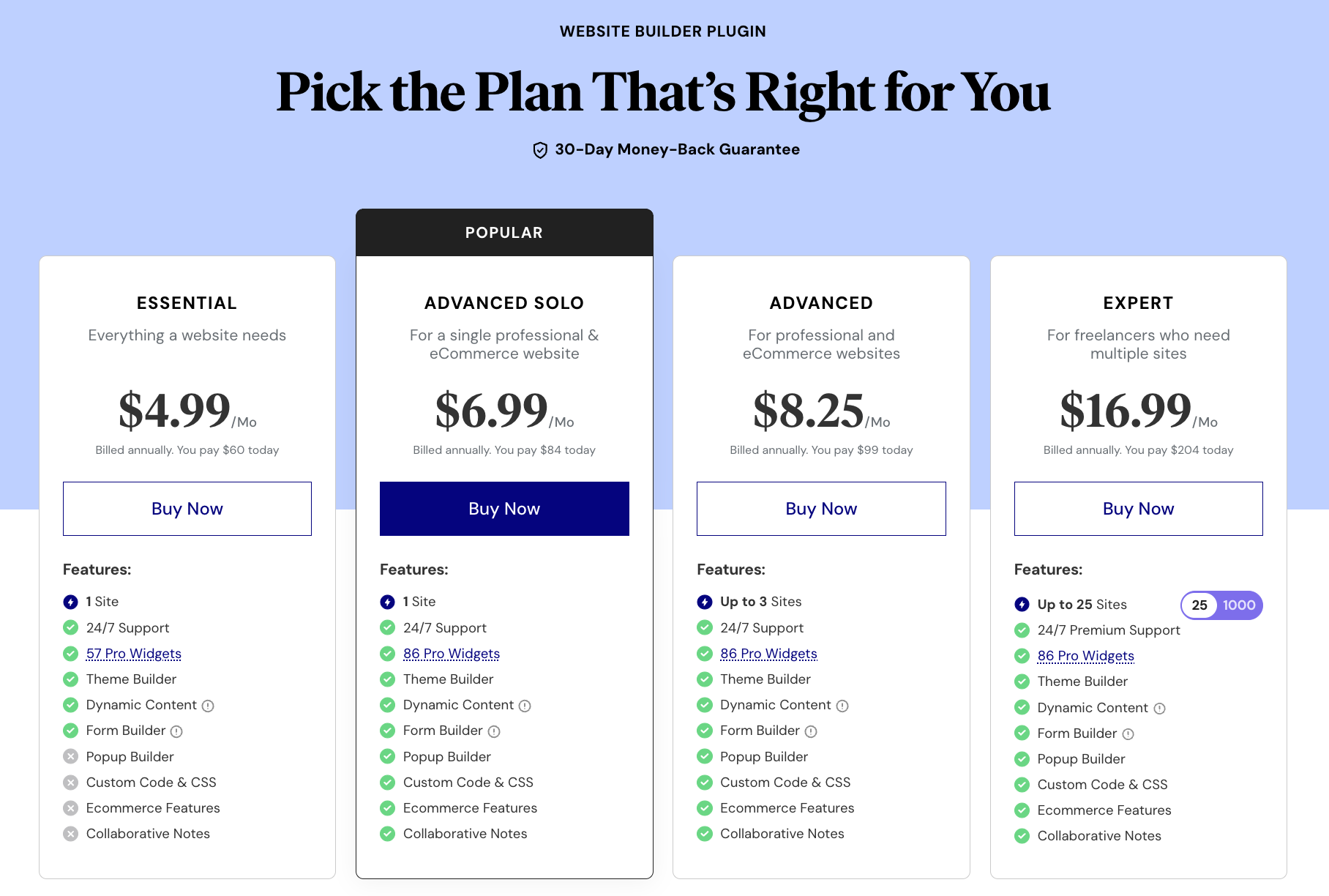 elementor pricing