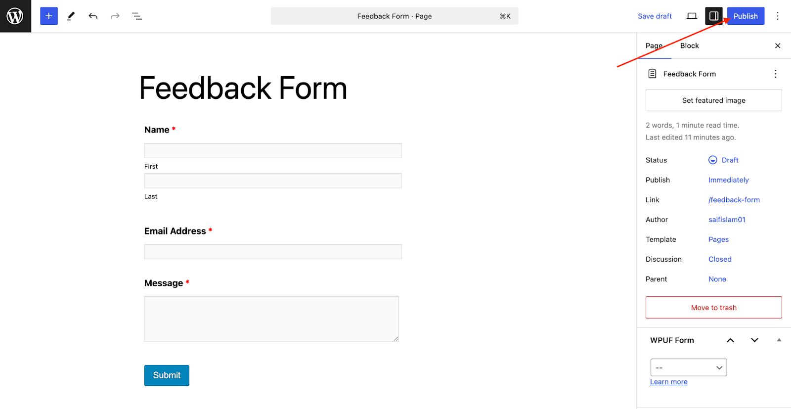 How to Add Forms Using Gutenberg Editor - weDevs