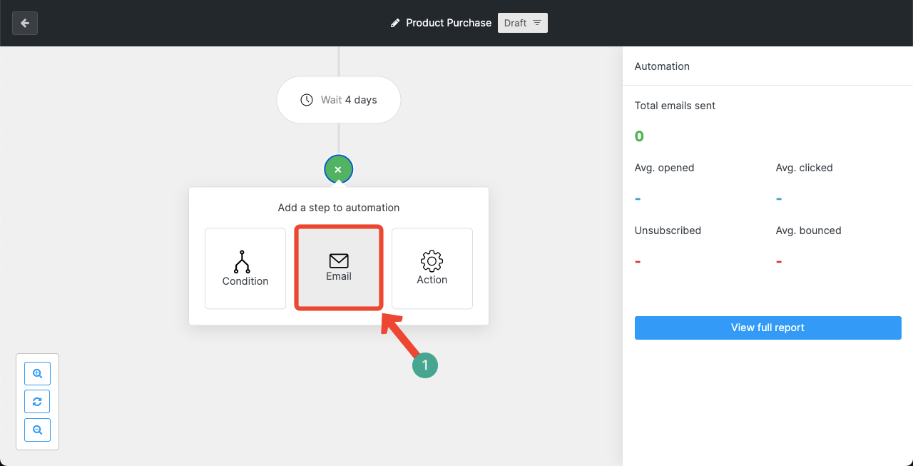 Add a new email option for asking rating/review through the automation