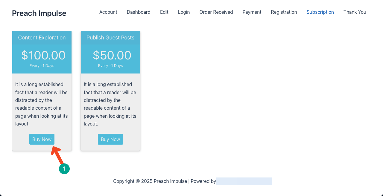 Go to the subscription page