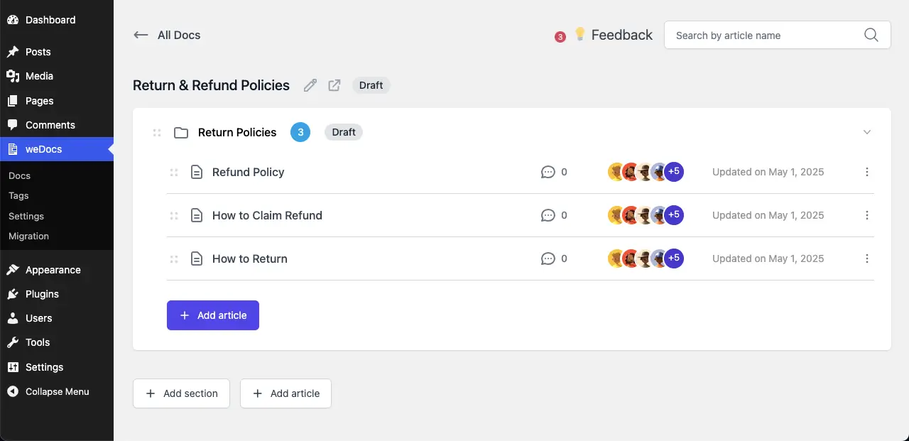 More articles are added