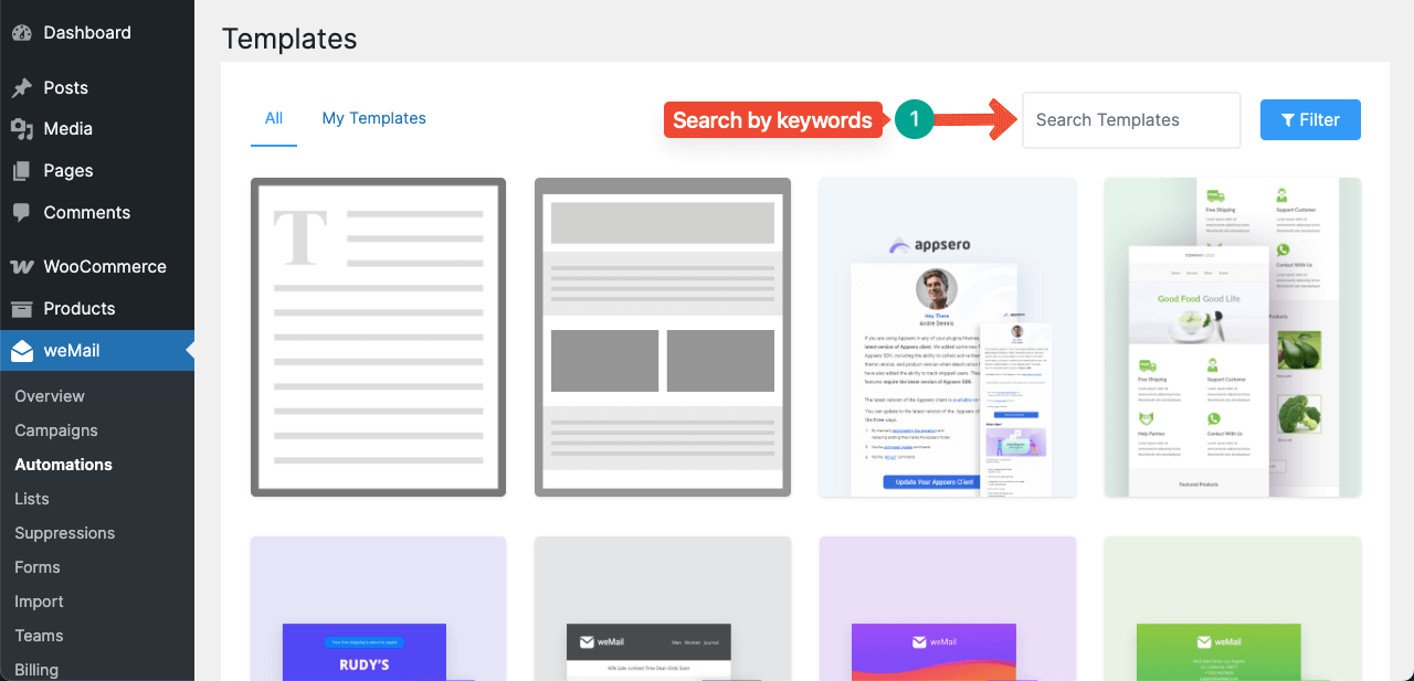 wemail template library