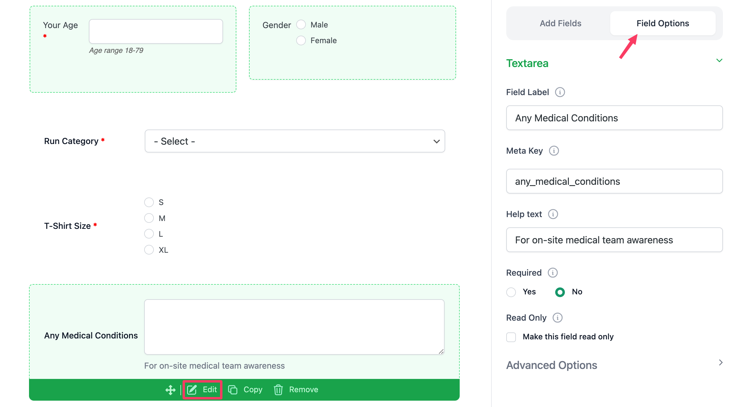 Configure the Fields for Customization