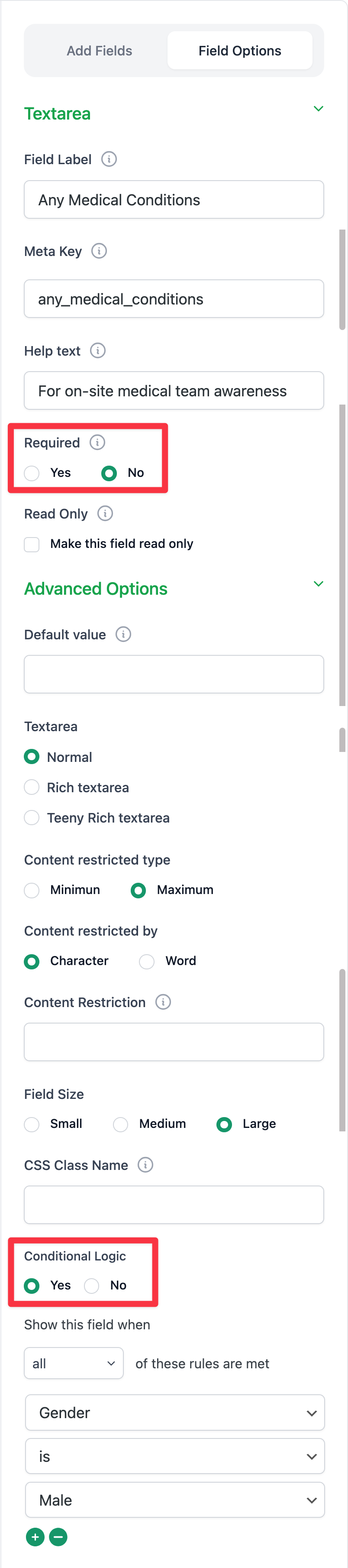 Configure the Fields for Customization