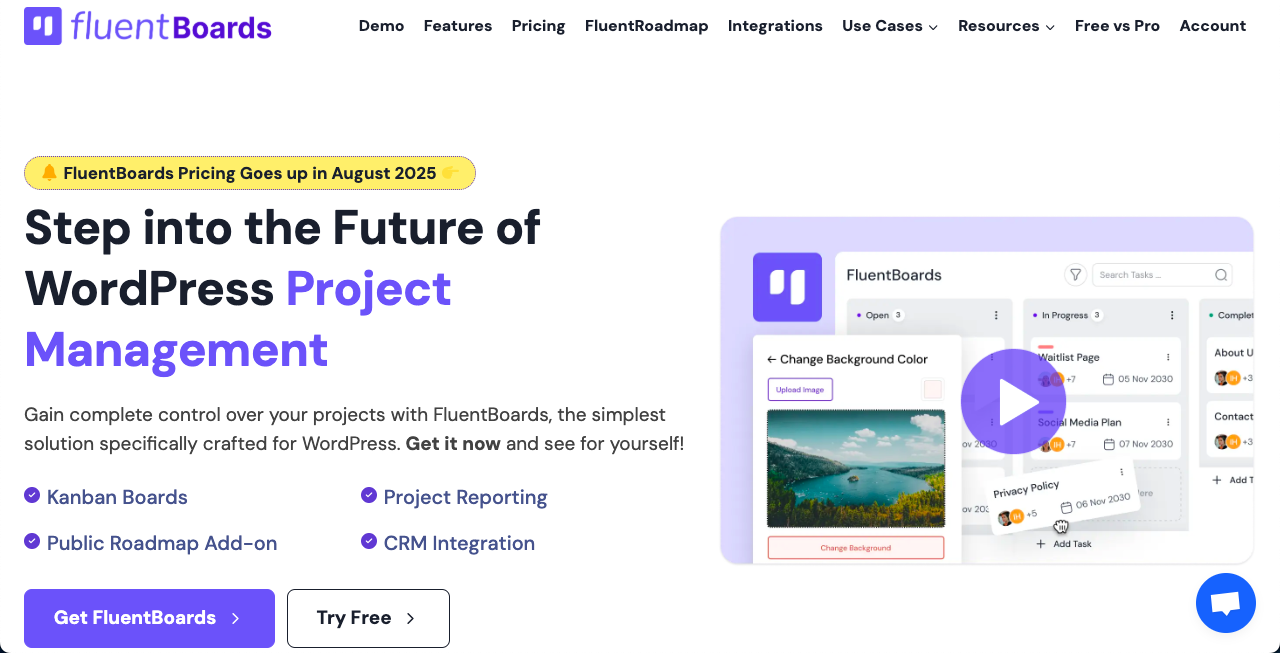 FluentBoards homepage