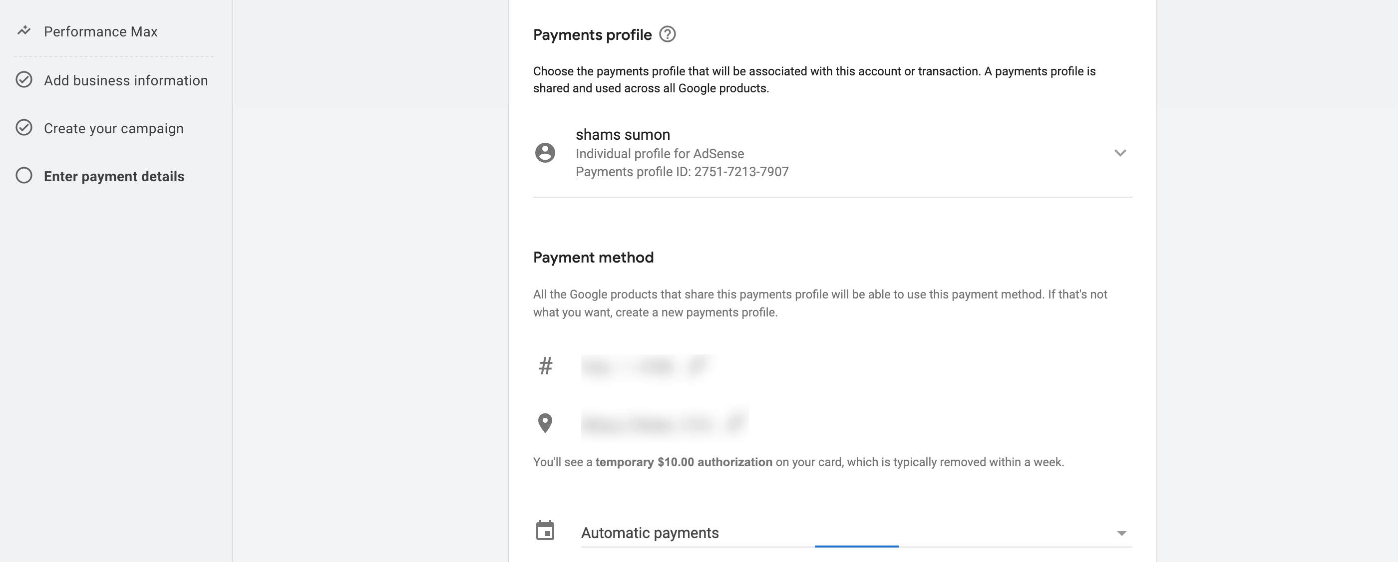 Add a payment method