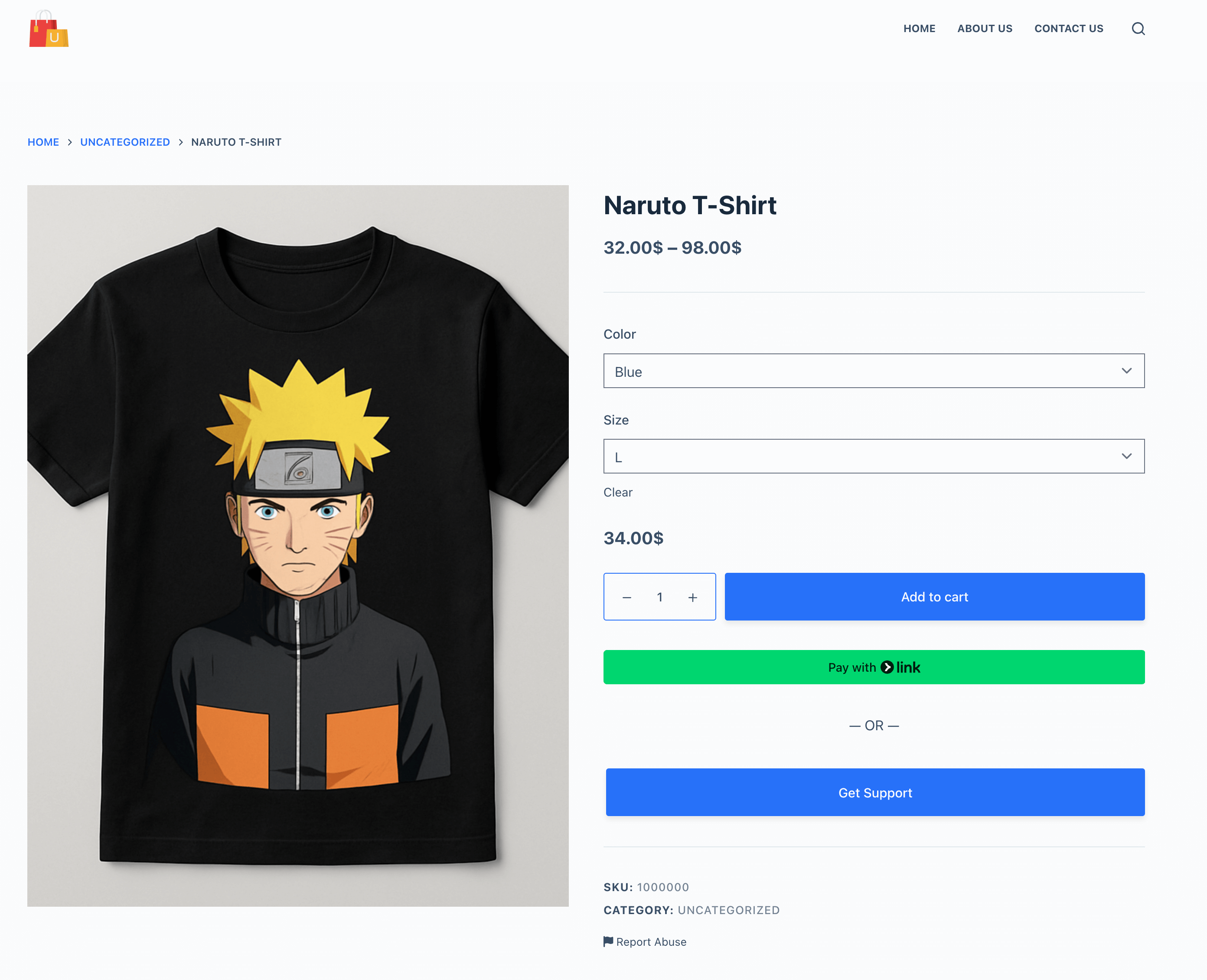 This is a screenshot of product published- how to create a variable product