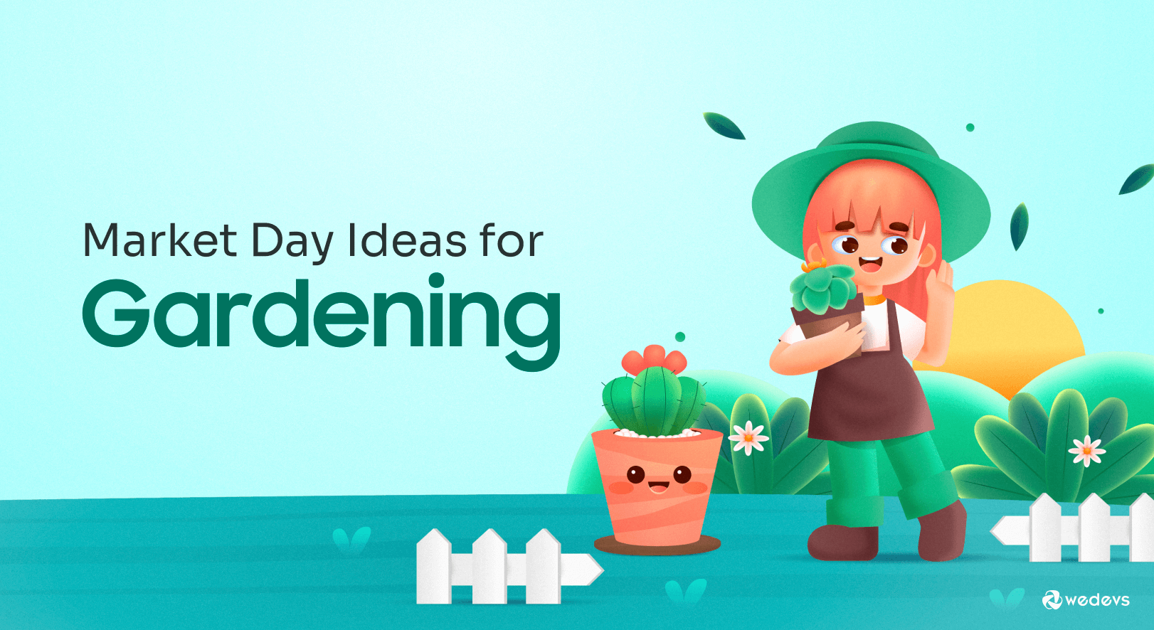 A girl is enjoying gardening