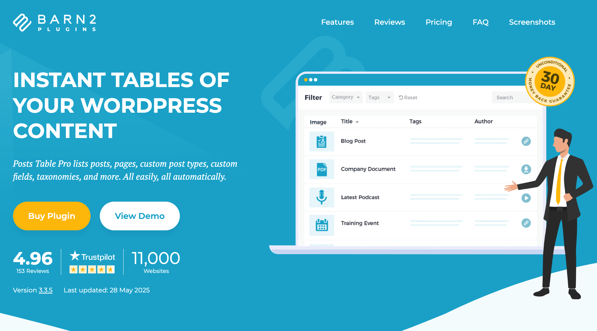 10. Posts Table Pro