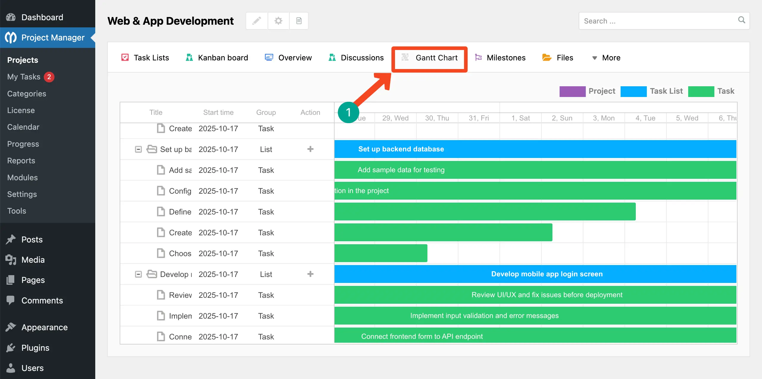 Gantt Chart for Agile sprints