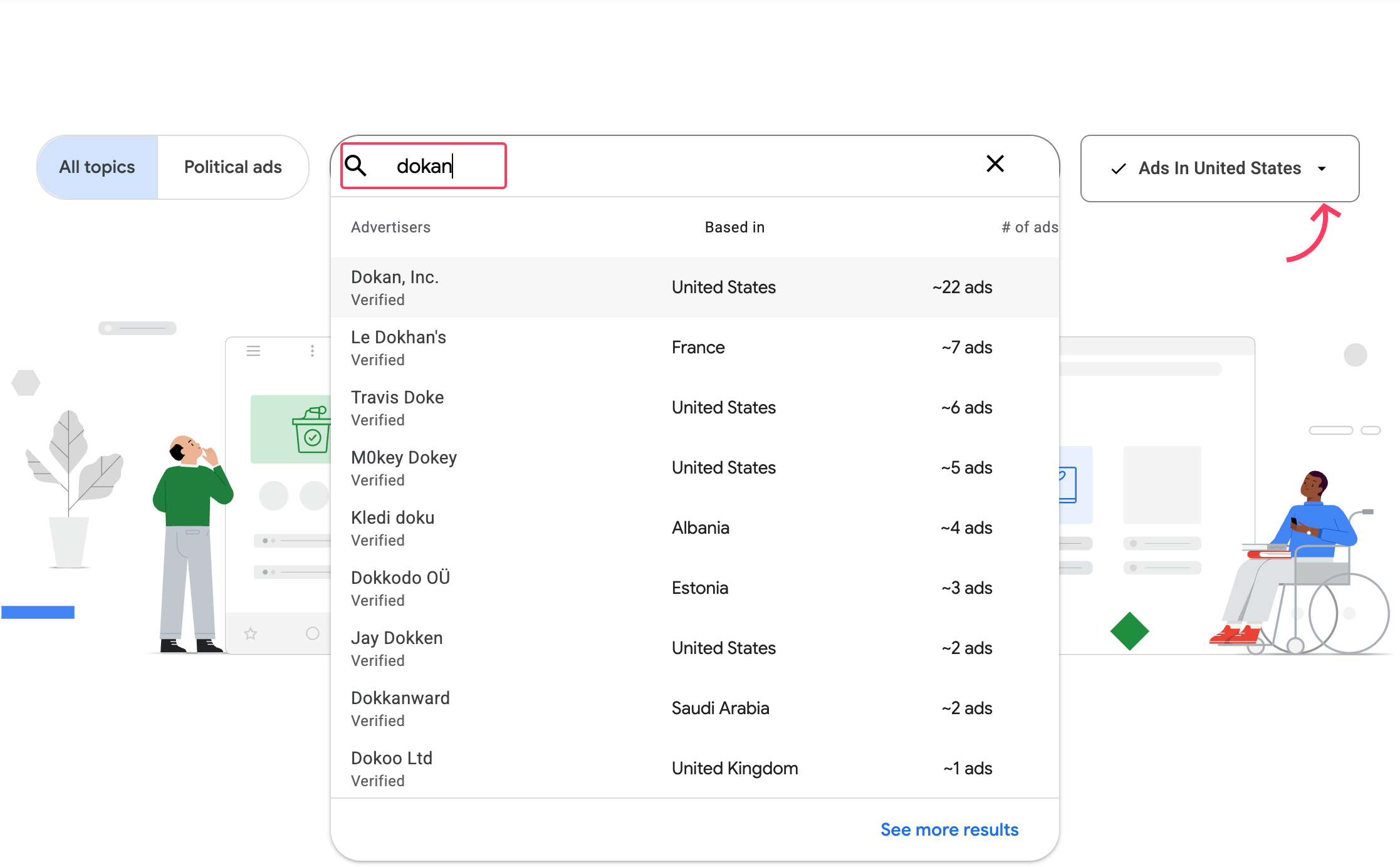 Use Google Ad Transparency Center