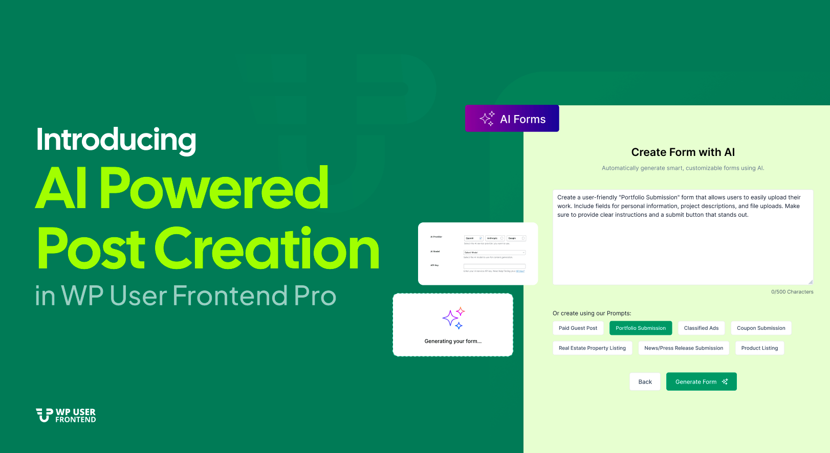 Introducing AI-Powered Form Creation in WP User Frontend