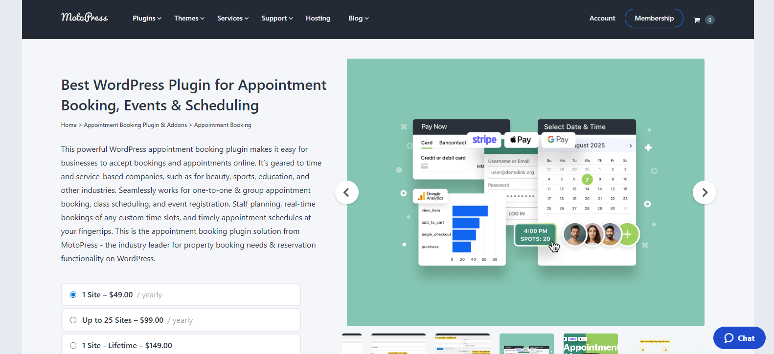 MotoPress booking and appointment plugin