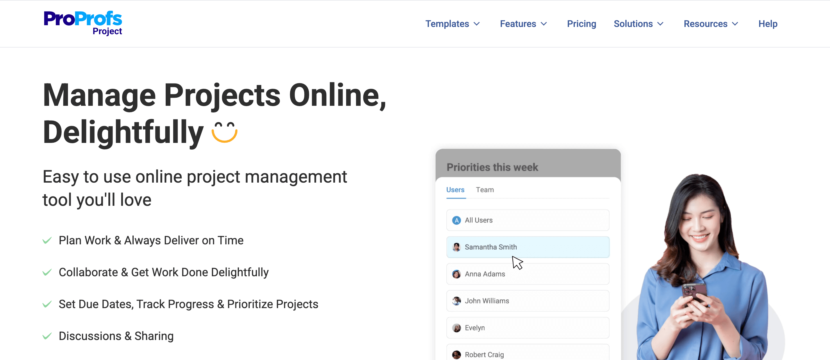 ProProfs Project management tool