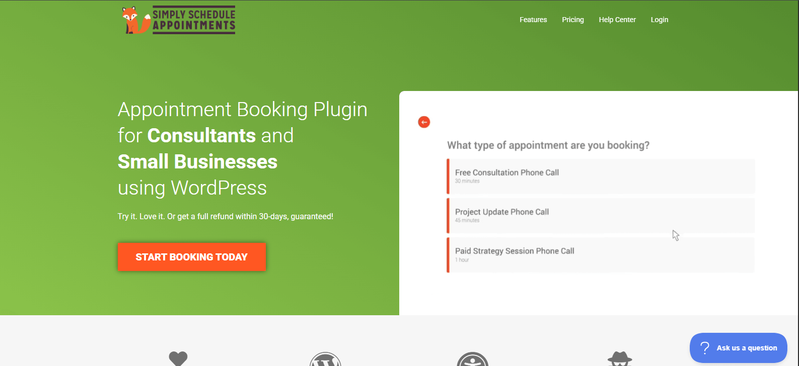 Simple schedule appointment plugin