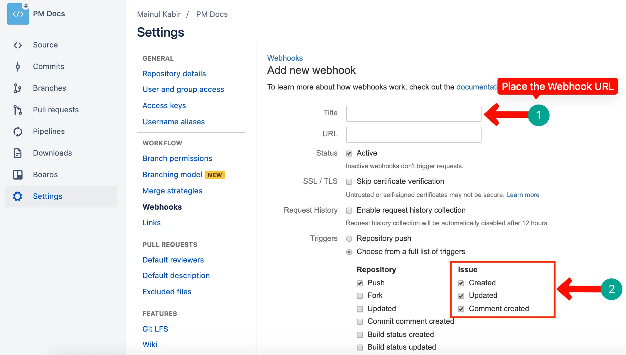 Integrate Bitbucket to WP Project Manager
