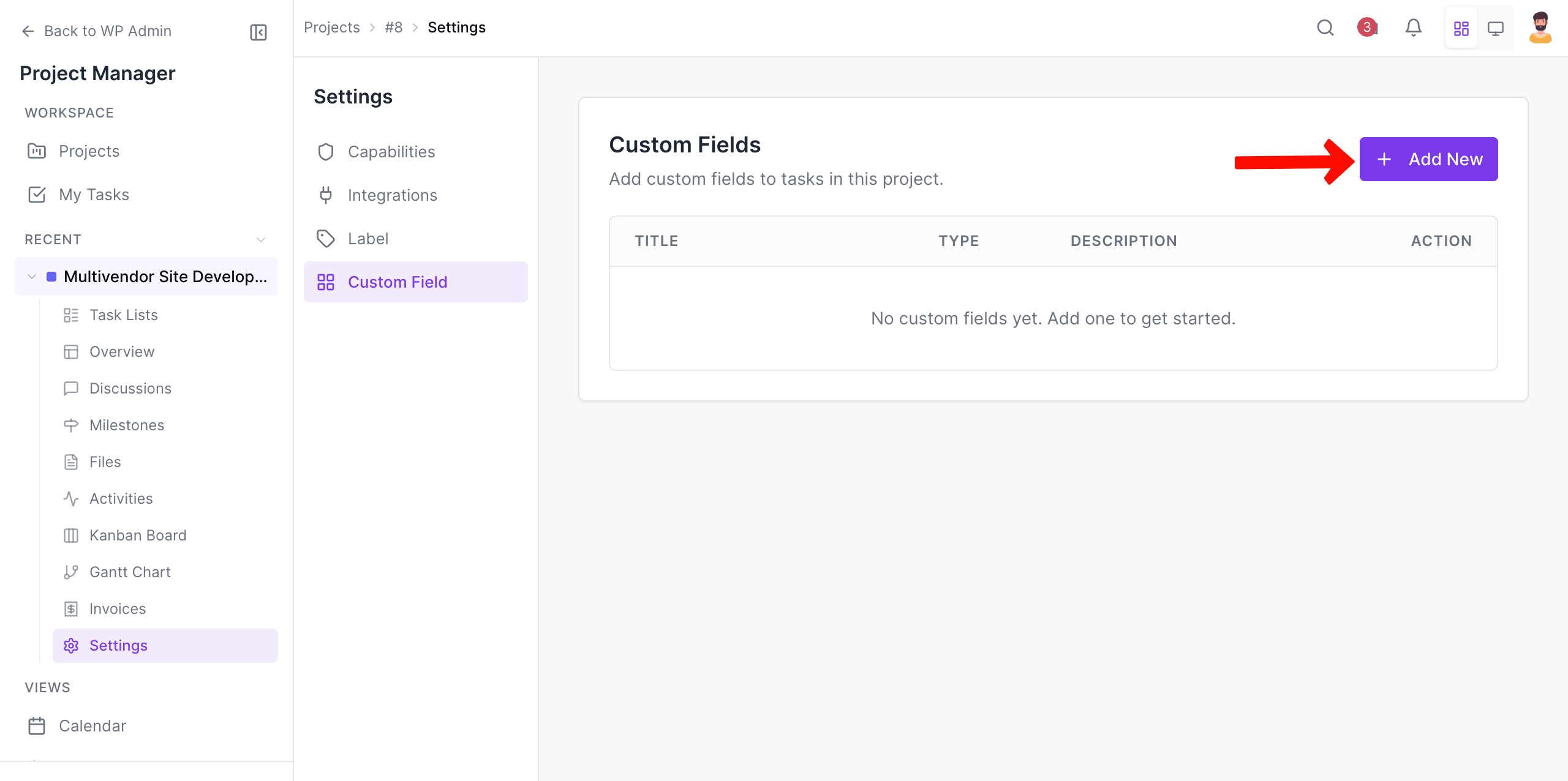 Add a new custom field