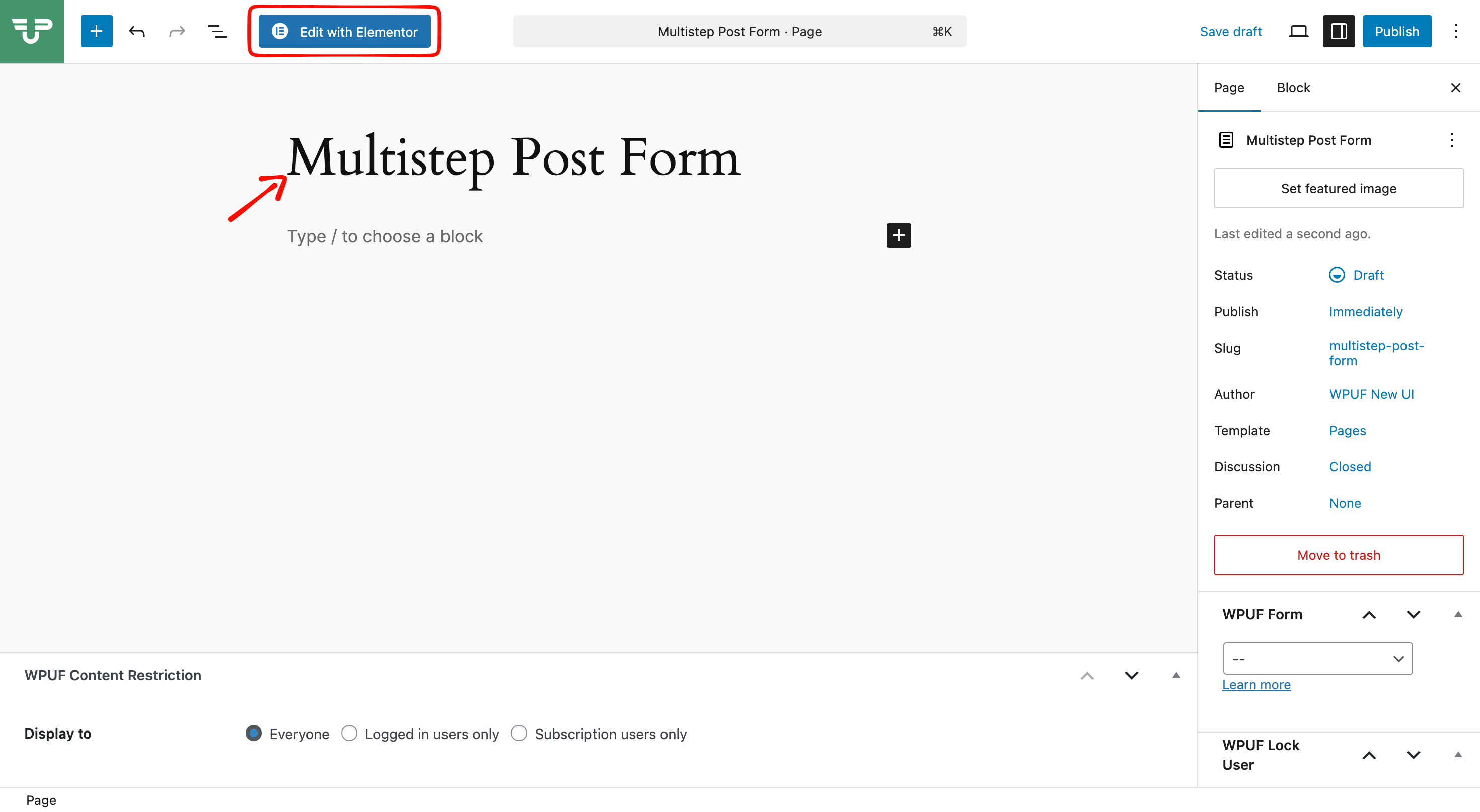 WP User Frontend Now Works with Elementor