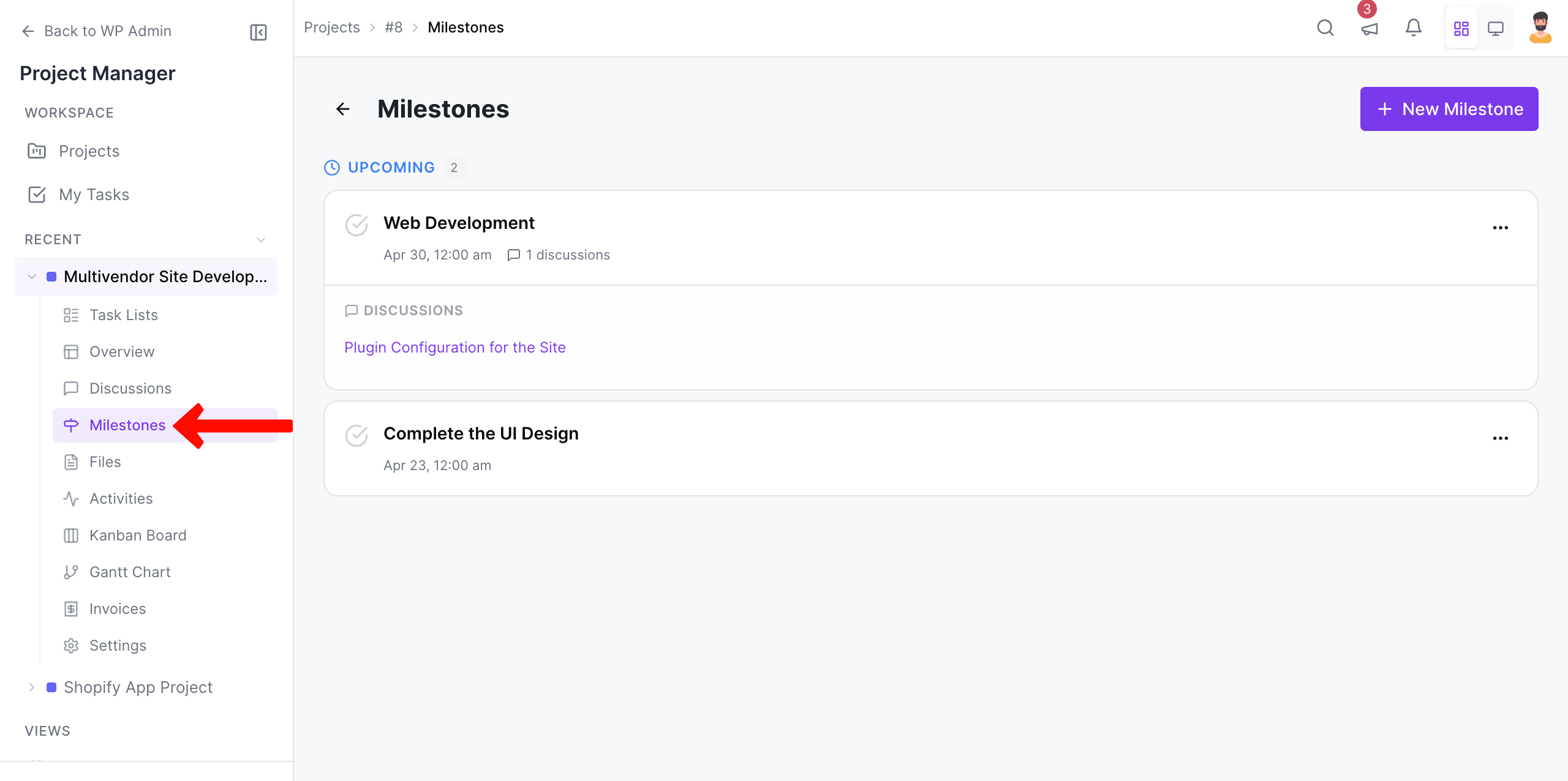 How to Add Milestones in WP Project Manager