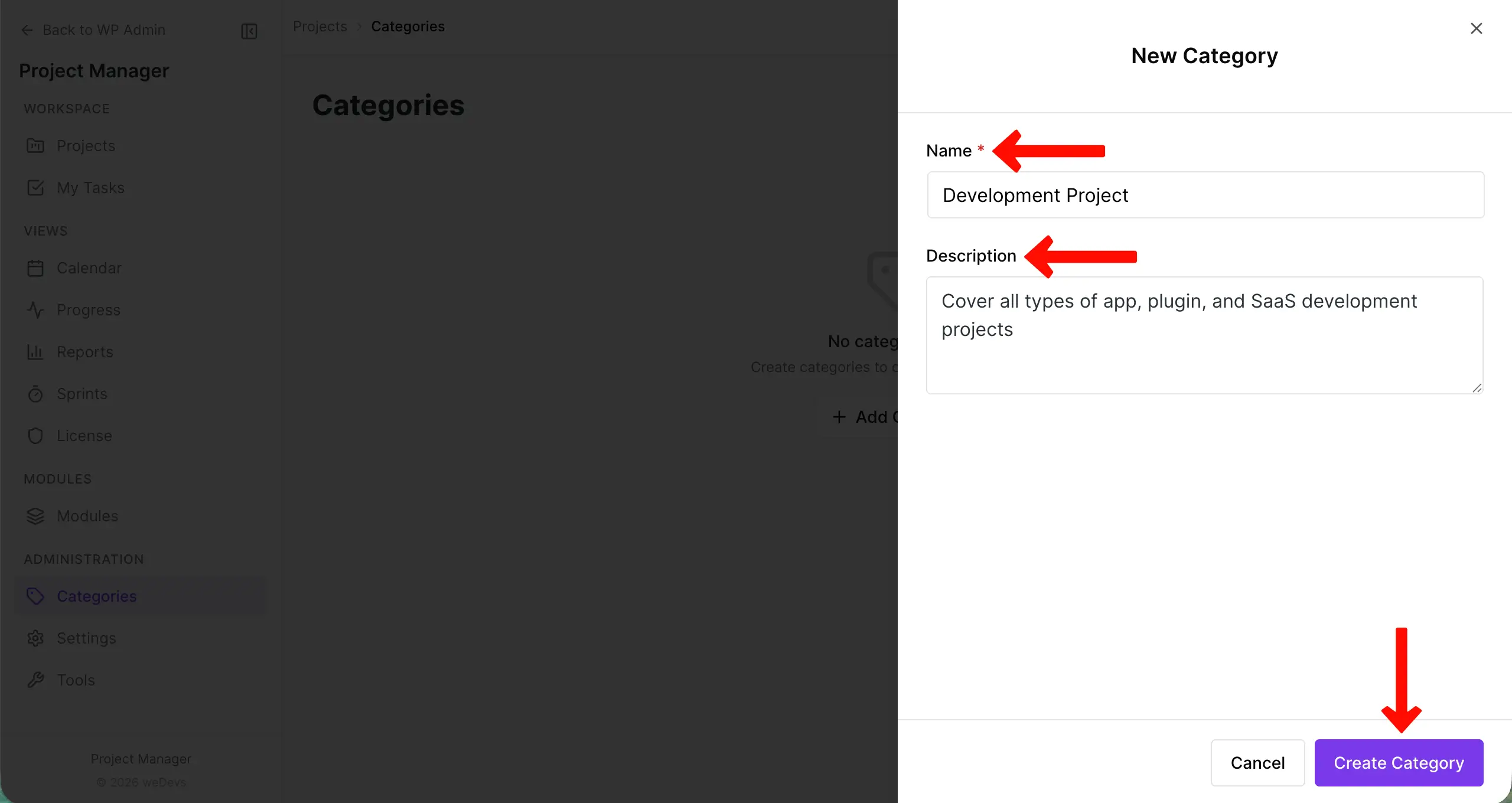 Name your project category