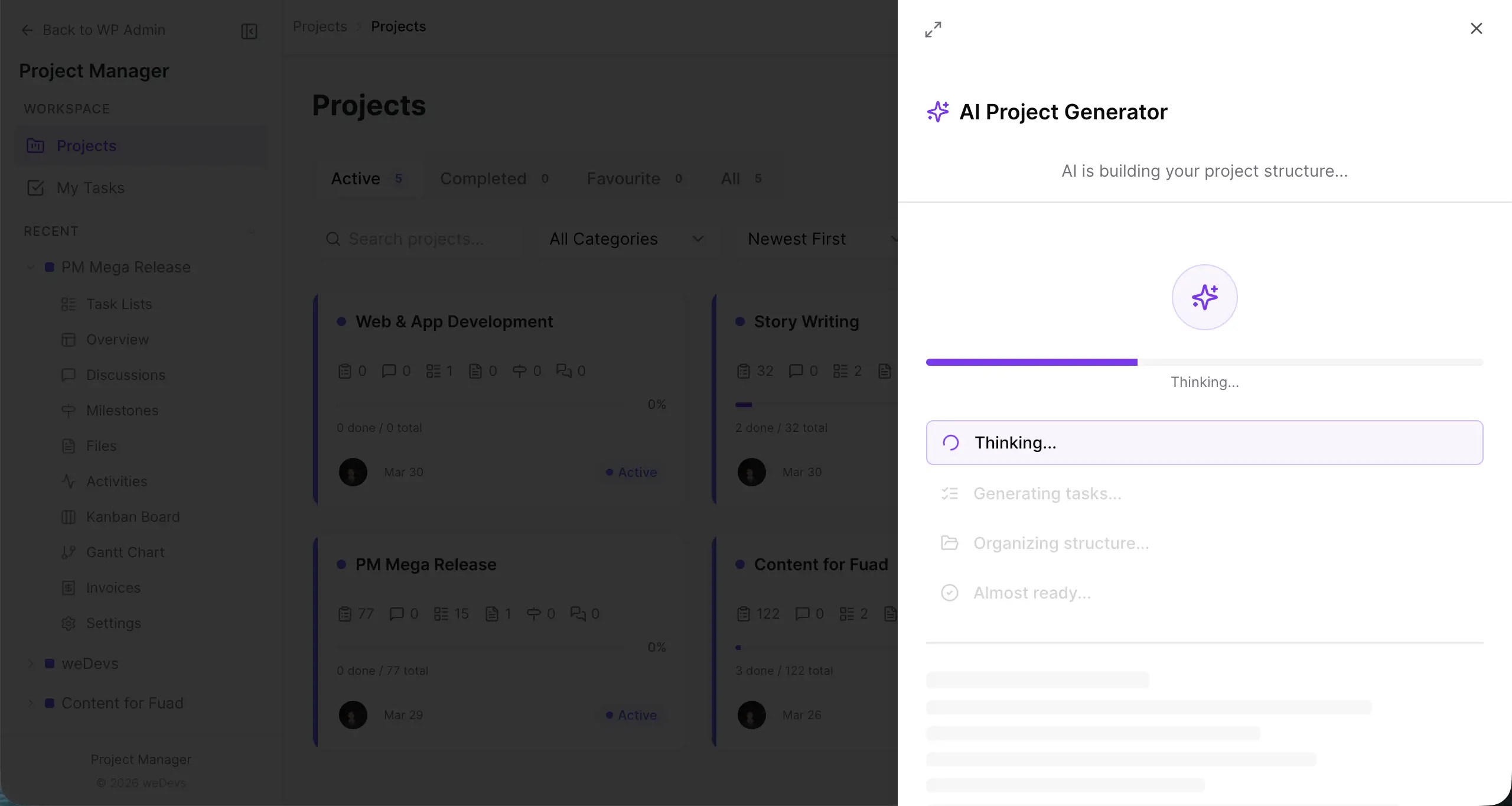 AI Powered Project Creation