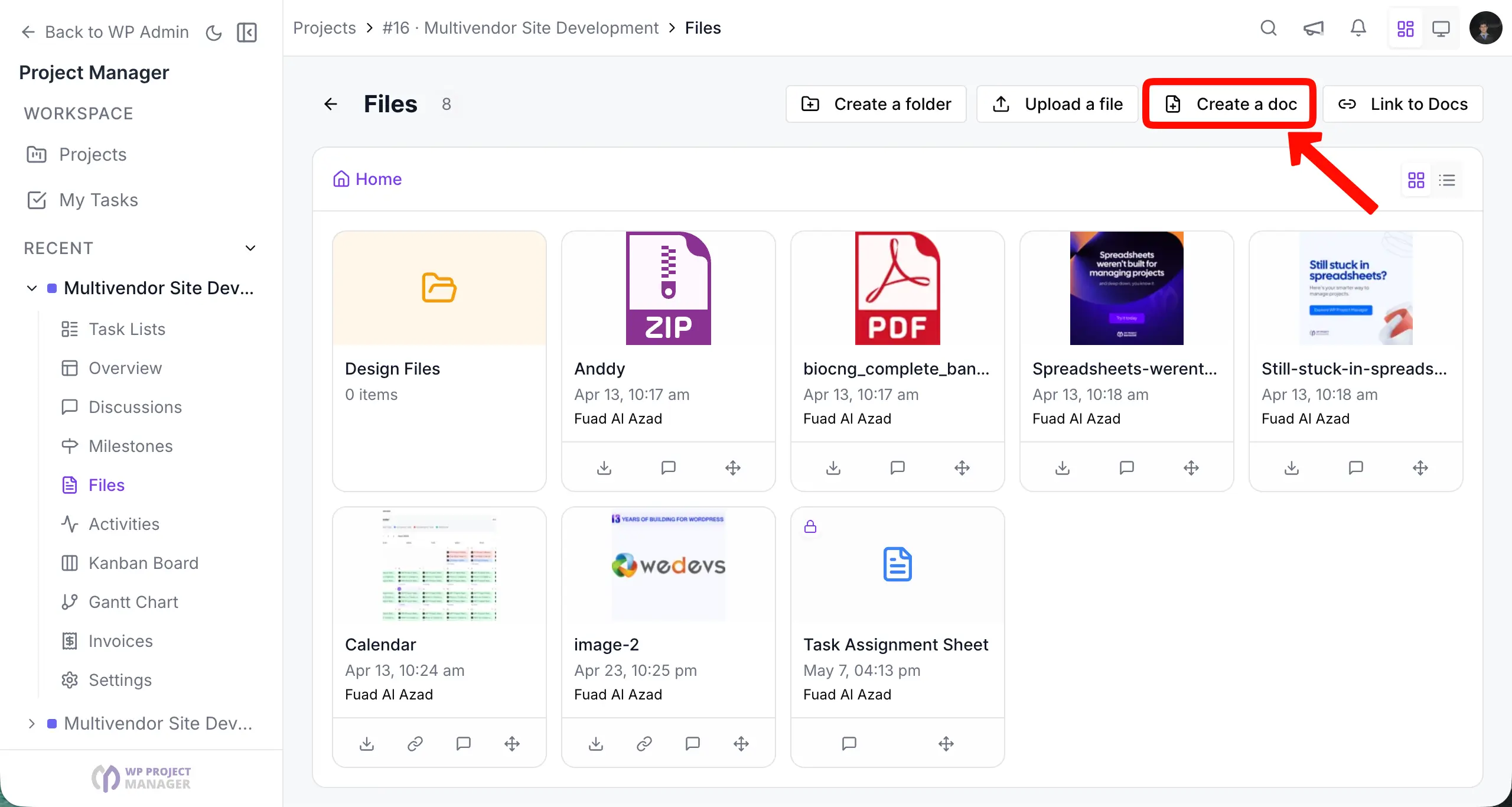 Linking an external doc/file to the file manager