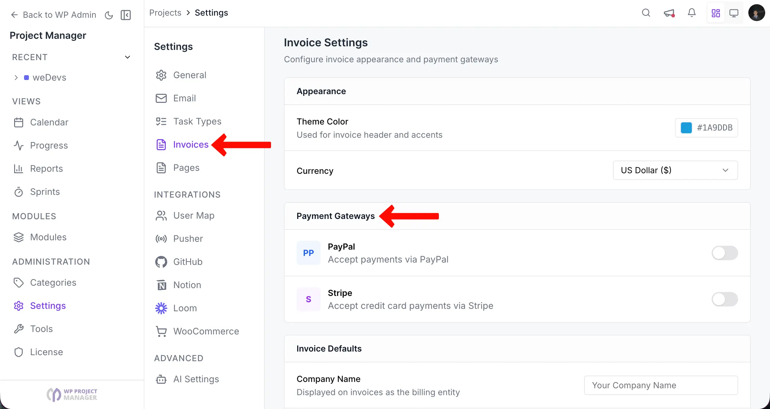Invoicing & Payments