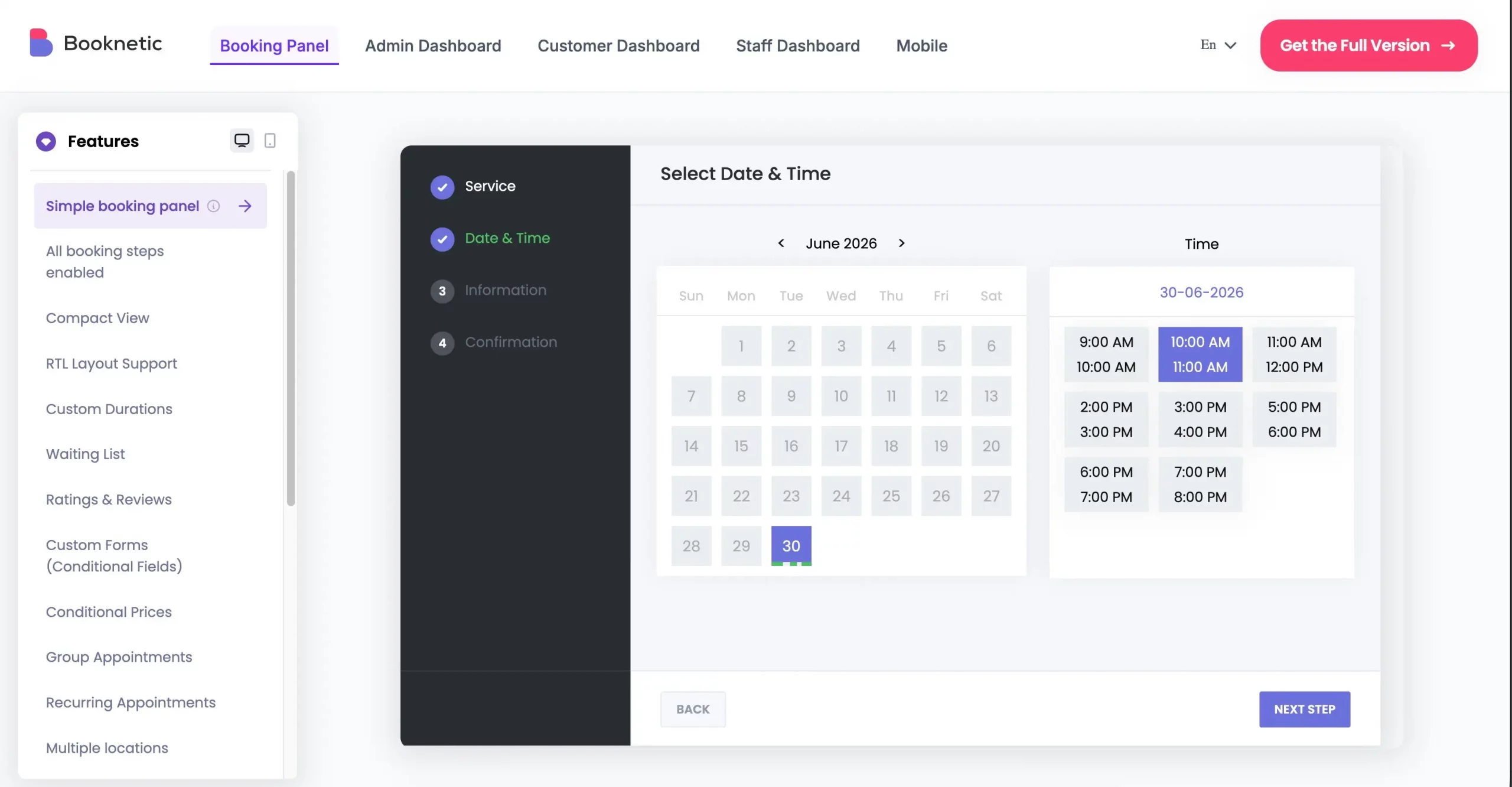 Booknetic plugin