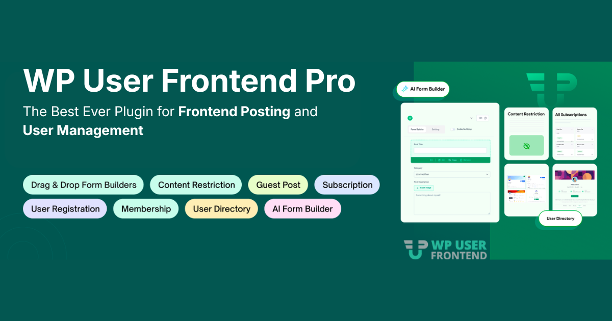 The Complete Frontend Posting and User Management Solution for WordPress