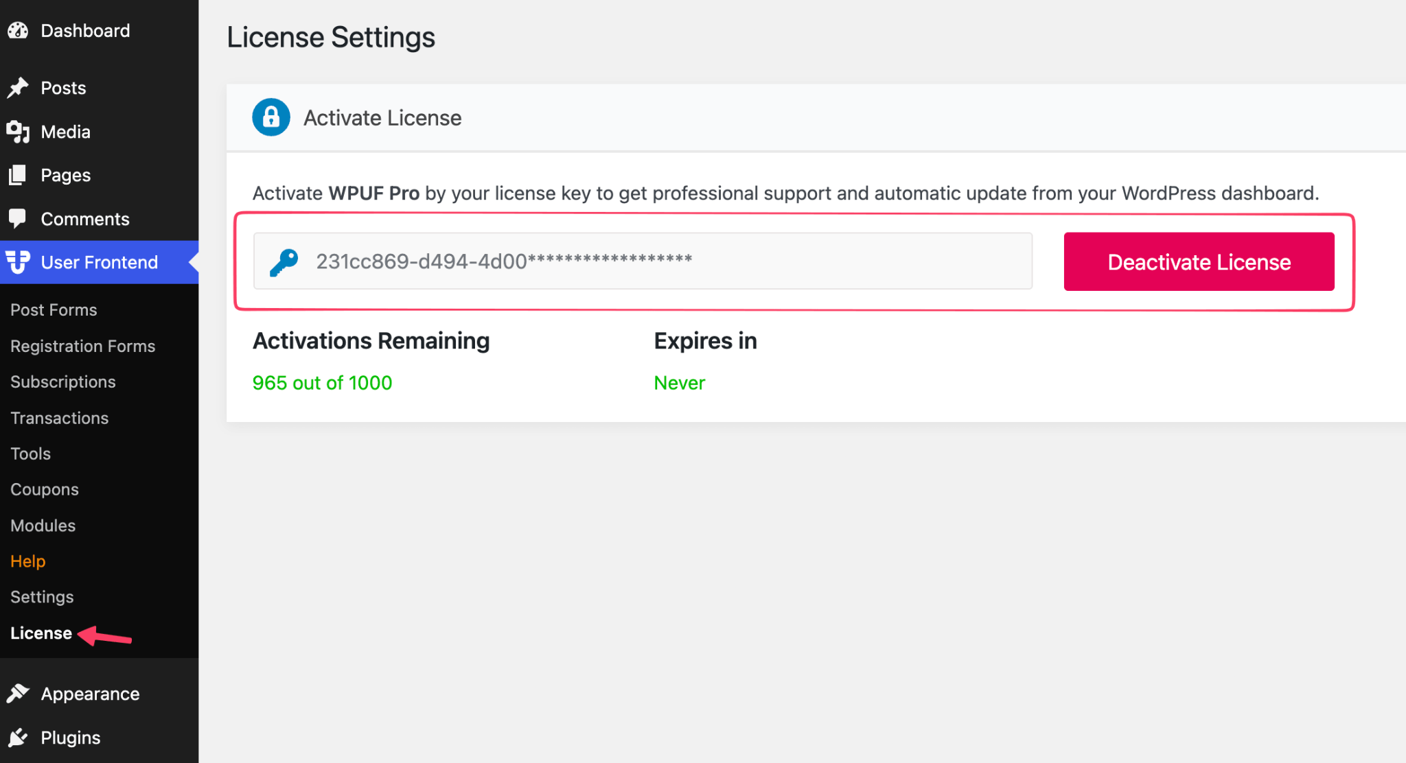 Step 1: Install and Activate WP User Frontend Pro