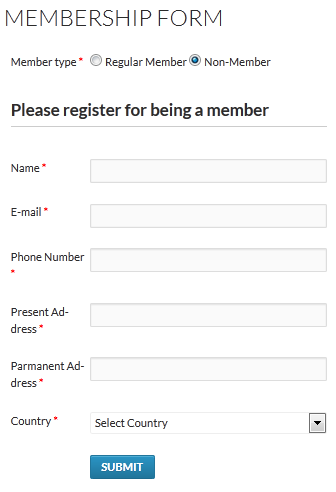 Form for non-member